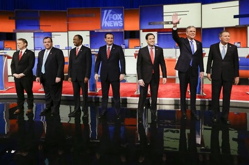 Rand Paul, Chris Christie, Ben Carson, Ted Cruz, Marco Rubio, Jeb Bush, John Kasich
