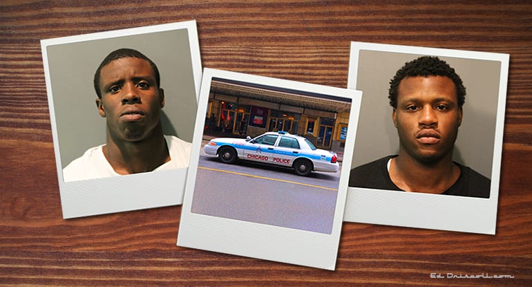 Darwin Sorrells Jr. (L) and Derren Sorrells (R) were charged Sunday, Aug. 28, 2016 by the Chicago Police Department with first-degree murder in the shooting death of Nykea Aldridge, the cousin of NBA star Dwyane Wade, as she was walking to register her children for school. (Photos of suspects, Chicago Police Department via AP.)