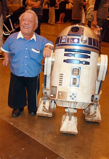 Kenny Baker with R2-D2 London Film and Comic Convention, Earls Court, London, Britain - 17 Jul 2010 (Rex Features via AP Images)