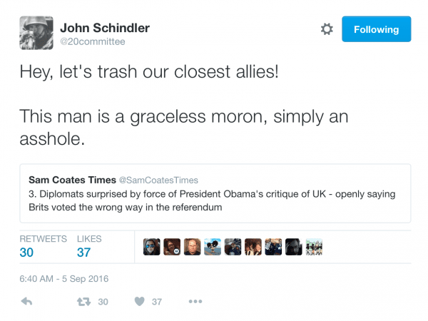 SCHINDLER - OBAMA